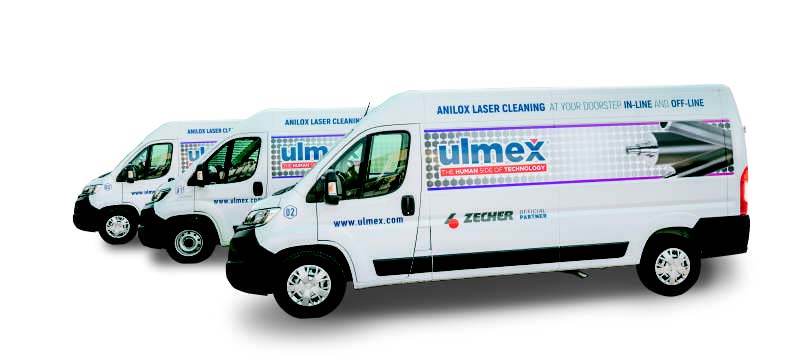 Vehículos limpieza láser anilox